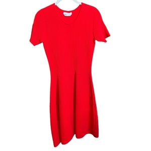 Red Midi Hugo Bodd Tricot Dress Womens Size S